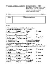 Đề kiểm tra một tiết Chương II môn Đại số Lớp 10 - Mã đề 132 - Năm học 2019-2020 - TTGDNN - GDTX Cẩm Thủy
